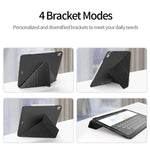 Custodia inferiore in TPU morbido opaco in pelle PU con superficie multi-piegatura con supporto e funzione Sleep / Wake-up per iPad Air (2020) 10.9