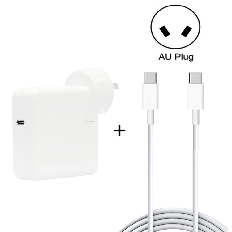 Caricabatterie da viaggio USB-C/Type-C 2 in 1 PD3.0 da 30 W con piedino staccabile + set di cavi dati a ricarica rapida PD3.0 3A da USB-C/Type-C a USB-C/Type-C, Lunghezza cavo: 1 m,Spina AU, 1m AU Plug