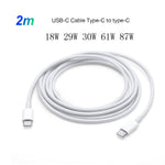 Set cavi USB-C 30W PD 3.0 ricarica rapida 2 metri EU