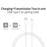 Caricabatterie da viaggio USB-C/Type-C 2 in 1 PD3.0 da 30 W con piedino staccabile + set di cavi dati a ricarica rapida PD3.0 3A USB-C/Type-C a 8 pin, lunghezza cavo: 1 m, spina UE, 1m