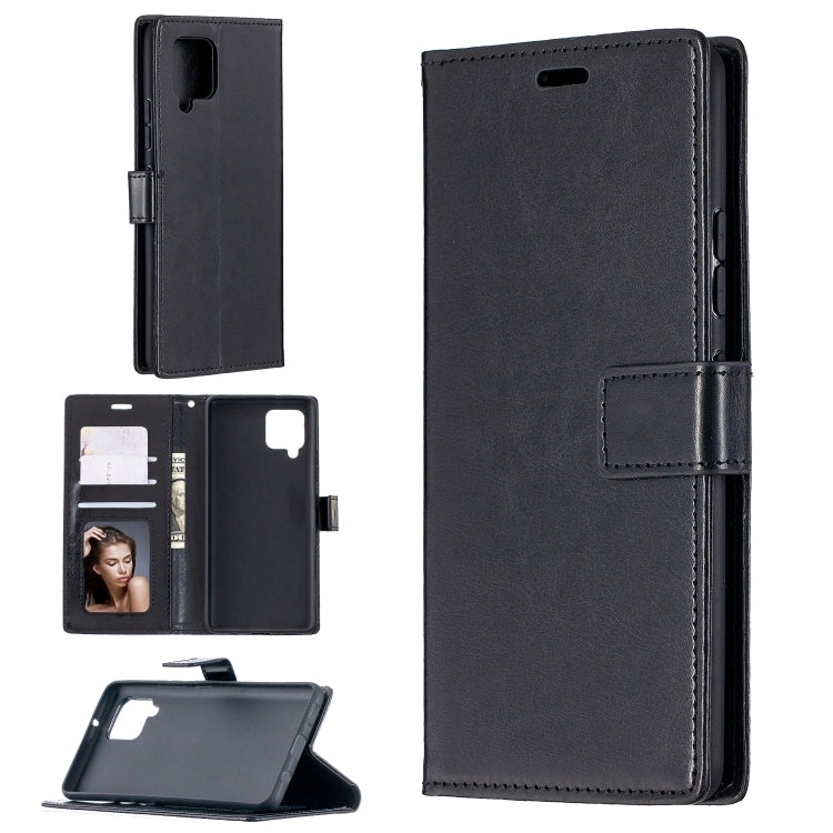 Per Samsung Galaxy A42 5G Crazy Horse Texture Custodia in pelle a vibrazione orizzontale con supporto e slot per schede e portafoglio e cornice per foto, For Galaxy A42 5G