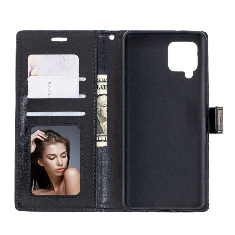 Per Samsung Galaxy A42 5G Crazy Horse Texture Custodia in pelle a vibrazione orizzontale con supporto e slot per schede e portafoglio e cornice per foto, For Galaxy A42 5G