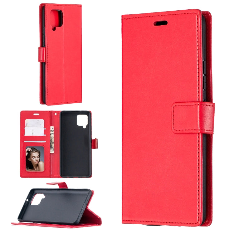 Per Samsung Galaxy A42 5G Crazy Horse Texture Custodia in pelle a vibrazione orizzontale con supporto e slot per schede e portafoglio e cornice per foto, For Galaxy A42 5G