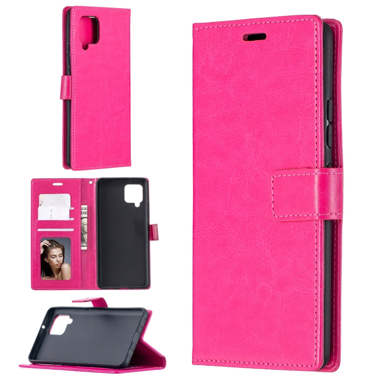 Per Samsung Galaxy A42 5G Crazy Horse Texture Custodia in pelle a vibrazione orizzontale con supporto e slot per schede e portafoglio e cornice per foto, For Galaxy A42 5G
