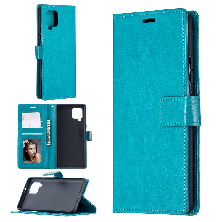 Per Samsung Galaxy A42 5G Crazy Horse Texture Custodia in pelle a vibrazione orizzontale con supporto e slot per schede e portafoglio e cornice per foto, For Galaxy A42 5G