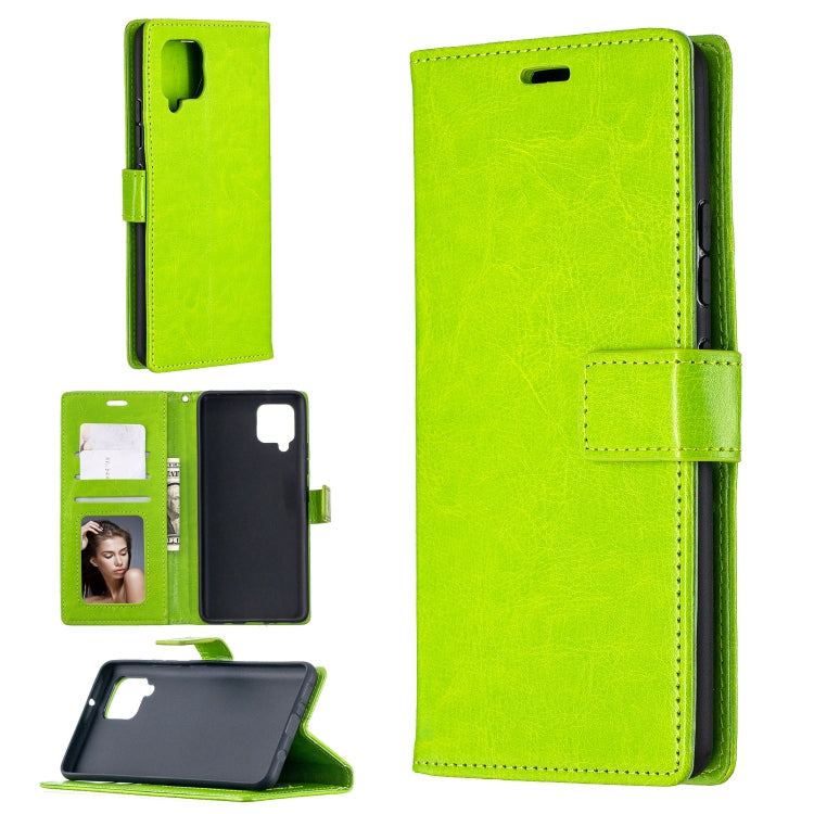 Per Samsung Galaxy A42 5G Crazy Horse Texture Custodia in pelle a vibrazione orizzontale con supporto e slot per schede e portafoglio e cornice per foto, For Galaxy A42 5G