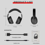 VJ320 Bluetooth 5.0 Cuffie wireless pieghevoli montate sulla testa Supporto TF Card con microfono, VJ320 Black, VJ320 Blue, VJ320 Red, VJ320 White
