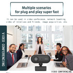 C7 1080PHD Messa a fuoco automatica Obiettivo con rotazione a 360 gradi Trasmissione in tempo reale WebCamera USB senza driver con microfono