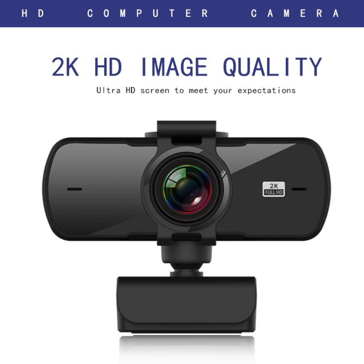 C5 Webcam 2K Full HD con messa a fuoco automatica da 4 milioni di pixel, rotazione a 360°, webcam USB per trasmissione in diretta senza driver, con microfono, C5