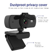 C5 Webcam 2K Full HD con messa a fuoco automatica da 4 milioni di pixel, rotazione a 360°, webcam USB per trasmissione in diretta senza driver, con microfono, C5
