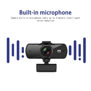 C5 Webcam 2K Full HD con messa a fuoco automatica da 4 milioni di pixel, rotazione a 360°, webcam USB per trasmissione in diretta senza driver, con microfono, C5