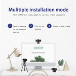 C5 Webcam 2K Full HD con messa a fuoco automatica da 4 milioni di pixel, rotazione a 360°, webcam USB per trasmissione in diretta senza driver, con microfono, C5