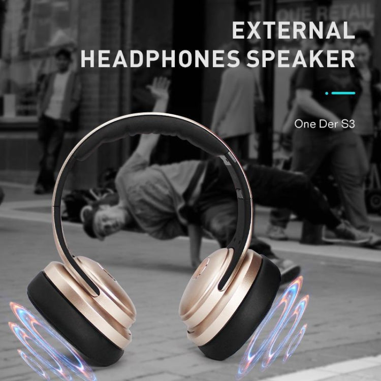 Cuffie e altoparlante OneDer S3 2 in1 Cuffie Bluetooth wireless portatili con cancellazione del rumore stereo sopra l'orecchio