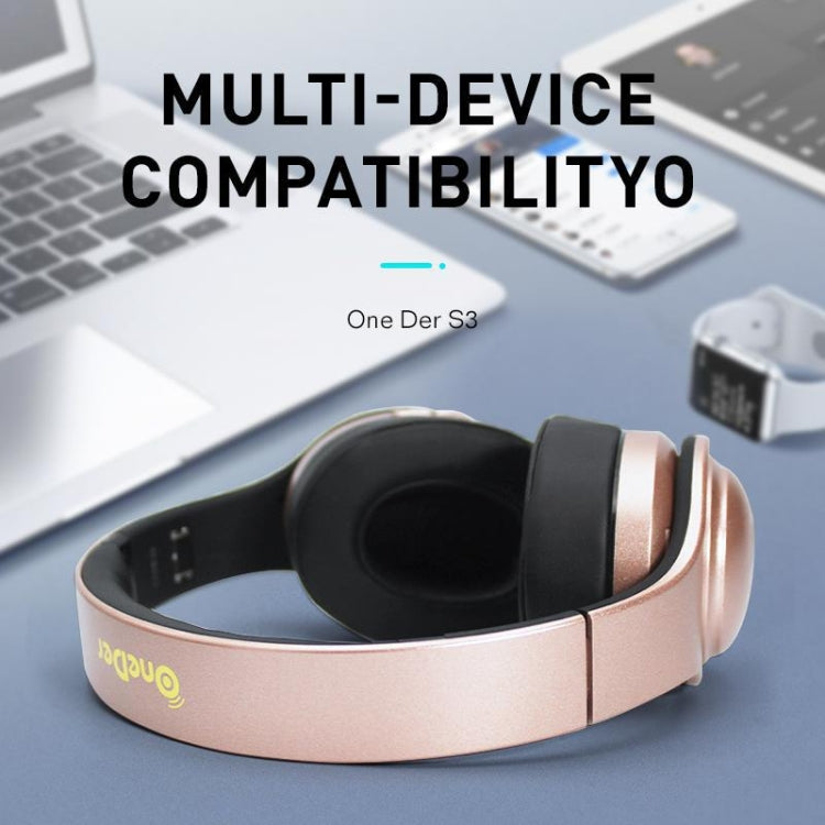 Cuffie e altoparlante OneDer S3 2 in1 Cuffie Bluetooth wireless portatili con cancellazione del rumore stereo sopra l'orecchio