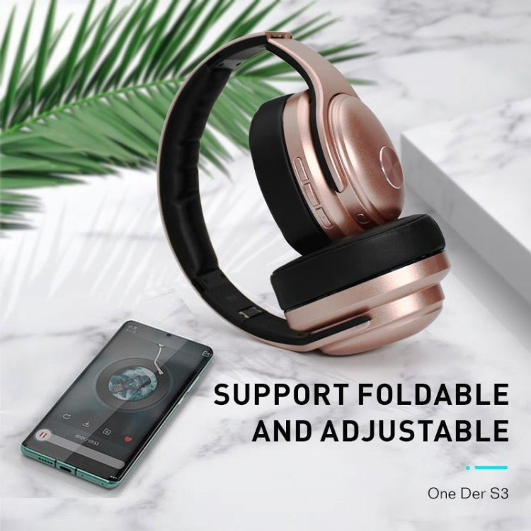 Cuffie e altoparlante OneDer S3 2 in1 Cuffie Bluetooth wireless portatili con cancellazione del rumore stereo sopra l'orecchio