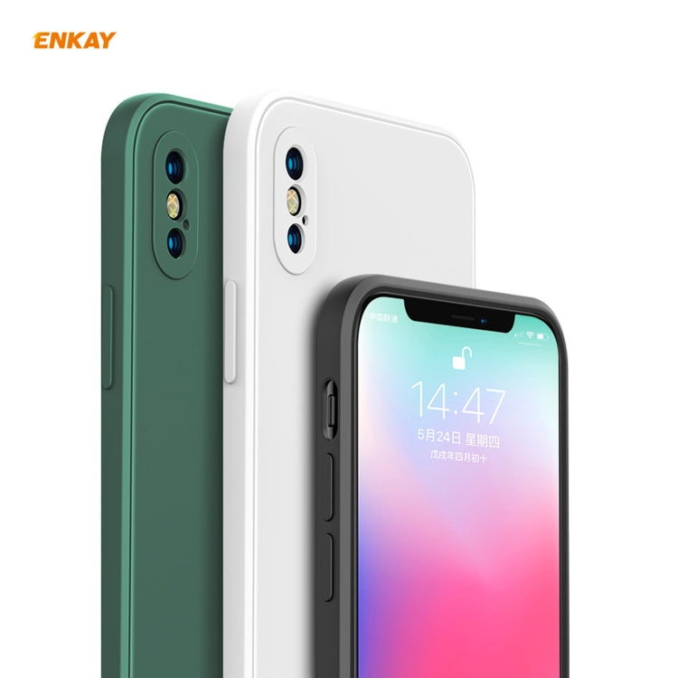 ENKAY ENK-PC071 Custodia protettiva antiurto in silicone liquido Hat-Prince per iPhone XS / X, For iPhone XS