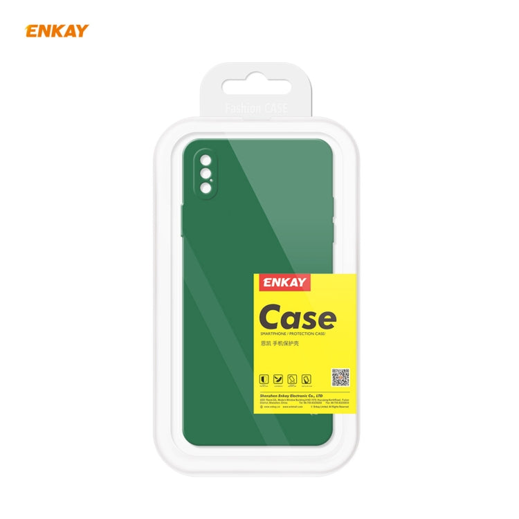 ENKAY ENK-PC071 Custodia protettiva antiurto in silicone liquido Hat-Prince per iPhone XS / X, For iPhone XS