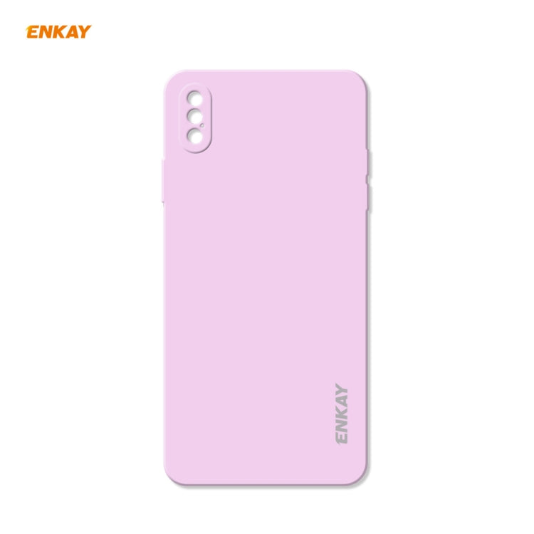 ENKAY ENK-PC072 Custodia protettiva antiurto in silicone liquido Hat-Prince per iPhone XS Max, For iPhone XS Max