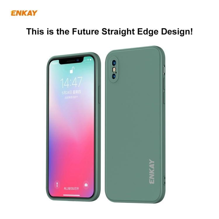 ENKAY ENK-PC072 Custodia protettiva antiurto in silicone liquido Hat-Prince per iPhone XS Max, For iPhone XS Max