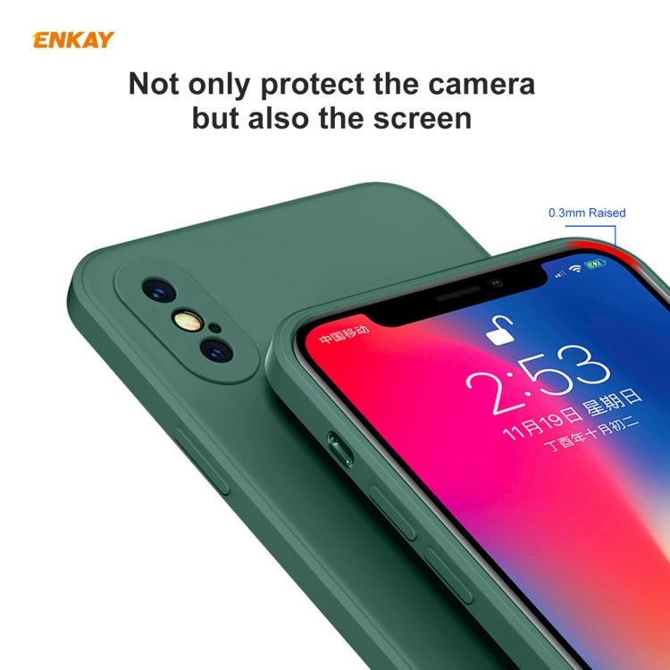ENKAY ENK-PC072 Custodia protettiva antiurto in silicone liquido Hat-Prince per iPhone XS Max, For iPhone XS Max