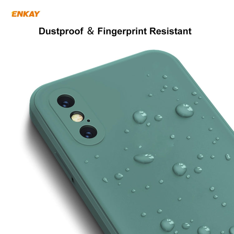ENKAY ENK-PC072 Custodia protettiva antiurto in silicone liquido Hat-Prince per iPhone XS Max, For iPhone XS Max