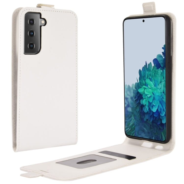 Per Samsung Galaxy S30 R64 Texture Custodia protettiva in pelle a vibrazione verticale singola con slot per schede e cornice per foto, For Galaxy S21 5G