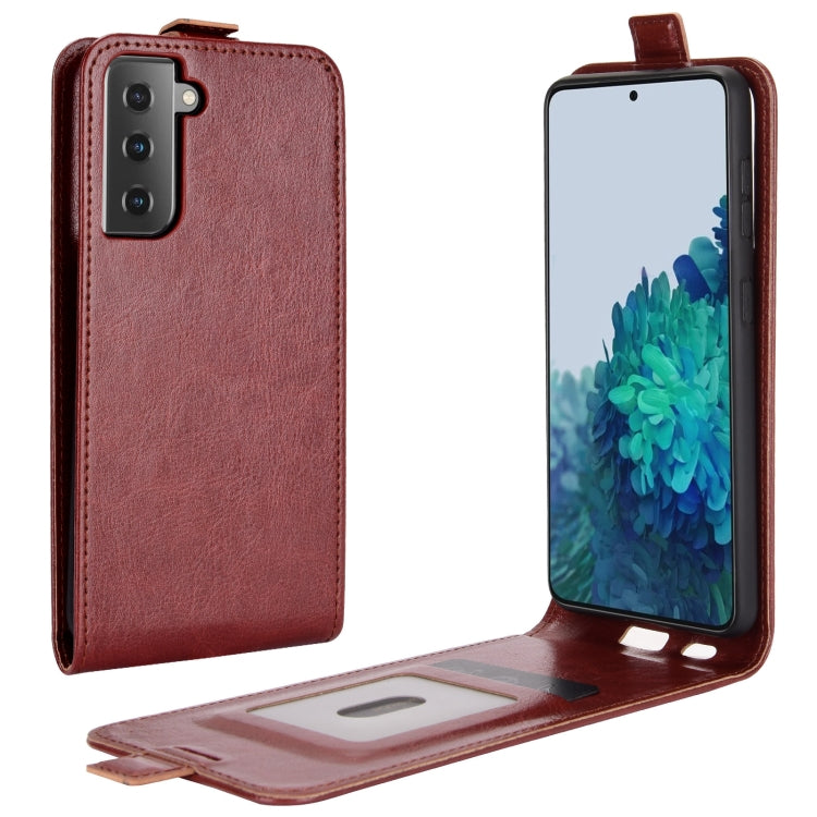 Per Samsung Galaxy S30 R64 Texture Custodia protettiva in pelle a vibrazione verticale singola con slot per schede e cornice per foto, For Galaxy S21 5G