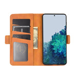 Per Samsung Galaxy S30 Custodia in pelle a vibrazione orizzontale con fibbia magnetica a doppio lato con supporto, slot per schede e portafoglio, For Samsung Galaxy S21 5G
