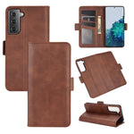 Per Samsung Galaxy S30 Custodia in pelle a vibrazione orizzontale con fibbia magnetica a doppio lato con supporto, slot per schede e portafoglio, For Samsung Galaxy S21 5G