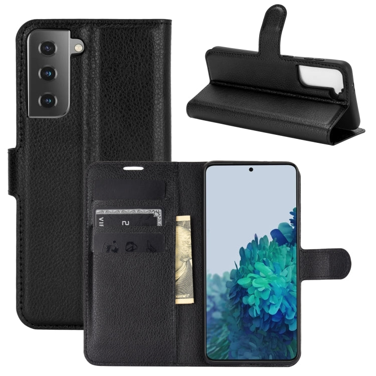 Per Samsung Galaxy S30 Litchi Texture Custodia protettiva a vibrazione orizzontale con supporto e slot per schede e portafoglio, For Galaxy S21 5G
