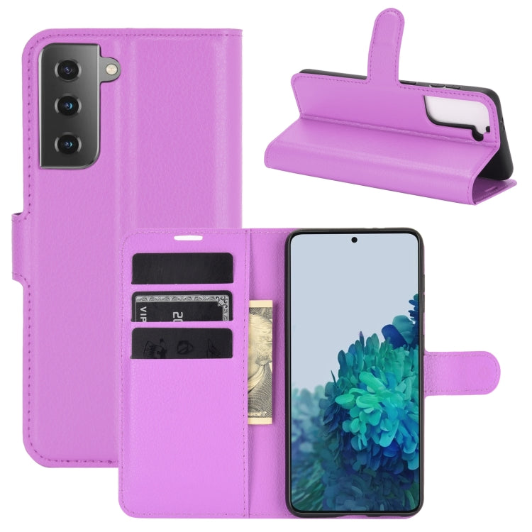 Per Samsung Galaxy S30 Litchi Texture Custodia protettiva a vibrazione orizzontale con supporto e slot per schede e portafoglio, For Galaxy S21 5G