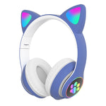 TN-28 3.5mm Bluetooth 5.0 Dual Connection RGB Cat Ear Bass Cuffie stereo con cancellazione del rumore Supporto TF Card con microfono