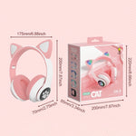 TN-28 3.5mm Bluetooth 5.0 Dual Connection RGB Cat Ear Bass Cuffie stereo con cancellazione del rumore Supporto TF Card con microfono