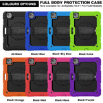 Per iPad Air 2020 10.9 gel di silice nero antiurto + custodia protettiva per PC colorata, For iPad Air 2022 / 2020 10.9
