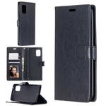 Per Samsung A51 5G Crazy Horse Texture Custodia in pelle a vibrazione orizzontale con supporto e slot per schede e portafoglio e cornice per foto, For Samsung Galaxy A51 5G