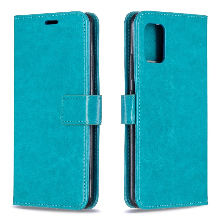 Per Samsung A51 5G Crazy Horse Texture Custodia in pelle a vibrazione orizzontale con supporto e slot per schede e portafoglio e cornice per foto, For Samsung Galaxy A51 5G