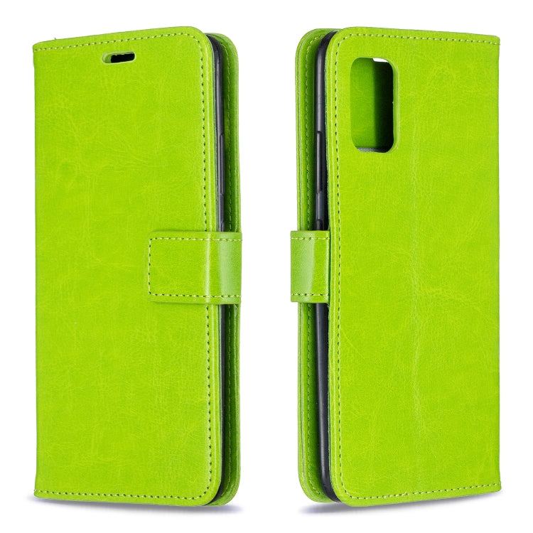 Per Samsung A51 5G Crazy Horse Texture Custodia in pelle a vibrazione orizzontale con supporto e slot per schede e portafoglio e cornice per foto, For Samsung Galaxy A51 5G
