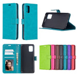 Per Samsung A51 5G Crazy Horse Texture Custodia in pelle a vibrazione orizzontale con supporto e slot per schede e portafoglio e cornice per foto, For Samsung Galaxy A51 5G