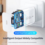 Caricabatterie da viaggio 20W USB-C PD con cavi 1m