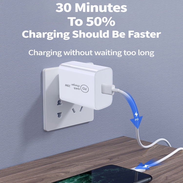 Caricabatterie da viaggio 20W USB-C PD con cavi 1m