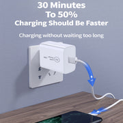 SDC-20W 2 in 1 PD 20W USB-C / Type-C Caricabatterie da viaggio + 3A PD 3.0 USB-C / Type-C a USB-C / Type-C Set di cavi dati per ricarica rapida, lunghezza cavo: 1 m,, US Plug, EU Plug, UK Plug