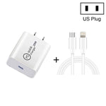Caricabatterie USB-C 20W PD con cavo dati 1m