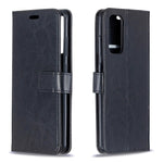 Per Samsung Galaxy S20 FE Crazy Horse Texture Custodia in pelle a vibrazione orizzontale con supporto e slot per schede e portafoglio e cornice per foto, For Galaxy S20 FE
