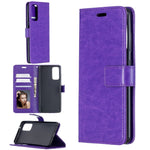 Per Samsung Galaxy S20 FE Crazy Horse Texture Custodia in pelle a vibrazione orizzontale con supporto e slot per schede e portafoglio e cornice per foto, For Galaxy S20 FE