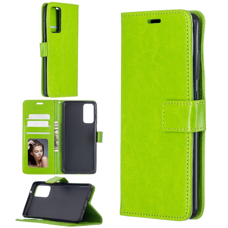 Per Samsung Galaxy S20 FE Crazy Horse Texture Custodia in pelle a vibrazione orizzontale con supporto e slot per schede e portafoglio e cornice per foto, For Galaxy S20 FE
