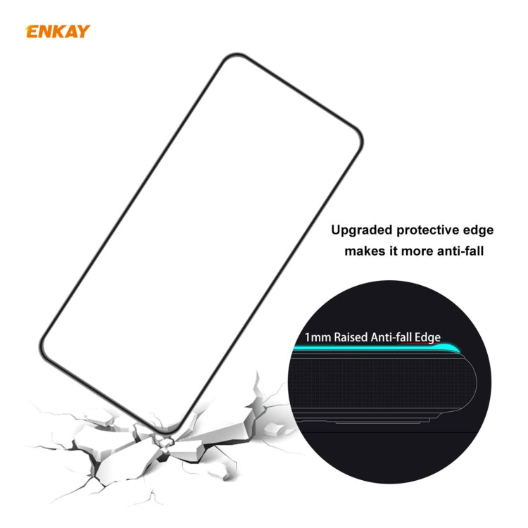 2PCS ENKAY Hat-Prince Anti-drop Full Glue Vetro temperato Pellicola a schermo intero Protezione anti-caduta, For Xiaomi 10T Lite 5G, For Samsung Galaxy M51, For Samsung Galaxy S20 FE 5G, For Motorola Moto E7 Plus, For LG K42 / K52 / K62