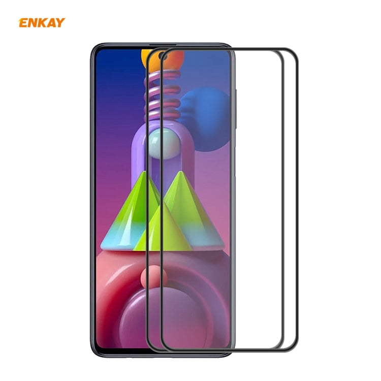 2PCS ENKAY Hat-Prince Anti-drop Full Glue Vetro temperato Pellicola a schermo intero Protezione anti-caduta, For Xiaomi 10T Lite 5G, For Samsung Galaxy M51, For Samsung Galaxy S20 FE 5G, For Motorola Moto E7 Plus, For LG K42 / K52 / K62