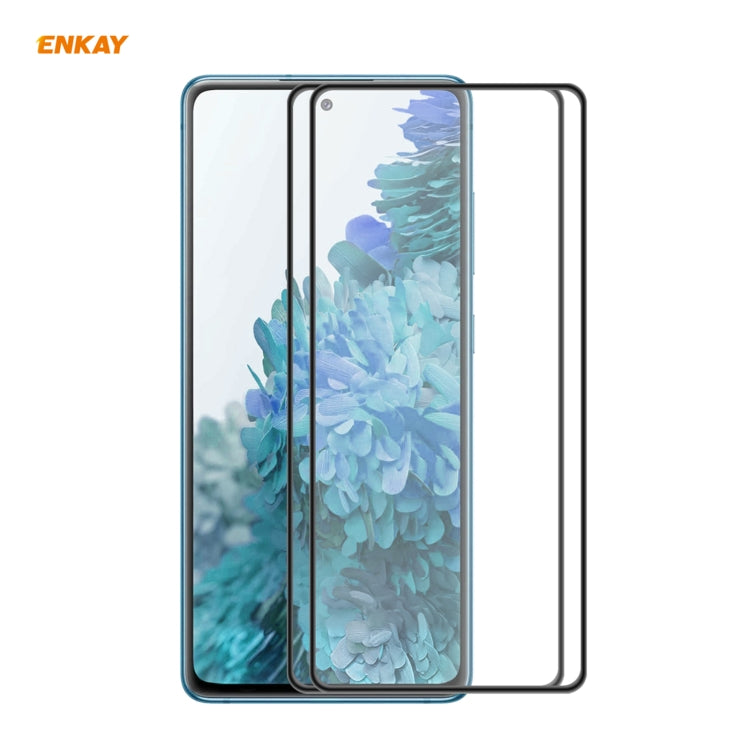 2PCS ENKAY Hat-Prince Anti-drop Full Glue Vetro temperato Pellicola a schermo intero Protezione anti-caduta, For Xiaomi 10T Lite 5G, For Samsung Galaxy M51, For Samsung Galaxy S20 FE 5G, For Motorola Moto E7 Plus, For LG K42 / K52 / K62