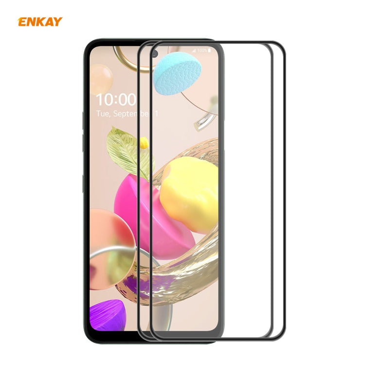 2PCS ENKAY Hat-Prince Anti-drop Full Glue Vetro temperato Pellicola a schermo intero Protezione anti-caduta, For Xiaomi 10T Lite 5G, For Samsung Galaxy M51, For Samsung Galaxy S20 FE 5G, For Motorola Moto E7 Plus, For LG K42 / K52 / K62