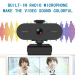 B1 Webcam con rotazione di 360 gradi, risoluzione 2K, HD 1080P, 4 milioni di pixel, con microfono e treppiede